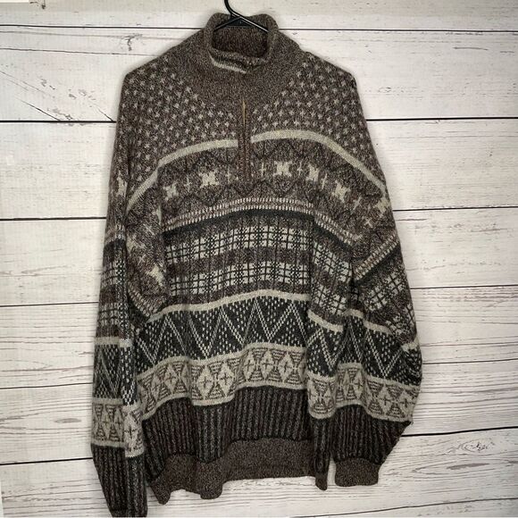 vintage :: Slouchy Grunge Grandpa Knit Wool Sweater - Picture 6 of 8